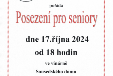 Posezení pro seniory 17.10.2024