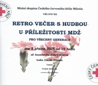 RETRO VEČER MDŽ 8.3.2025